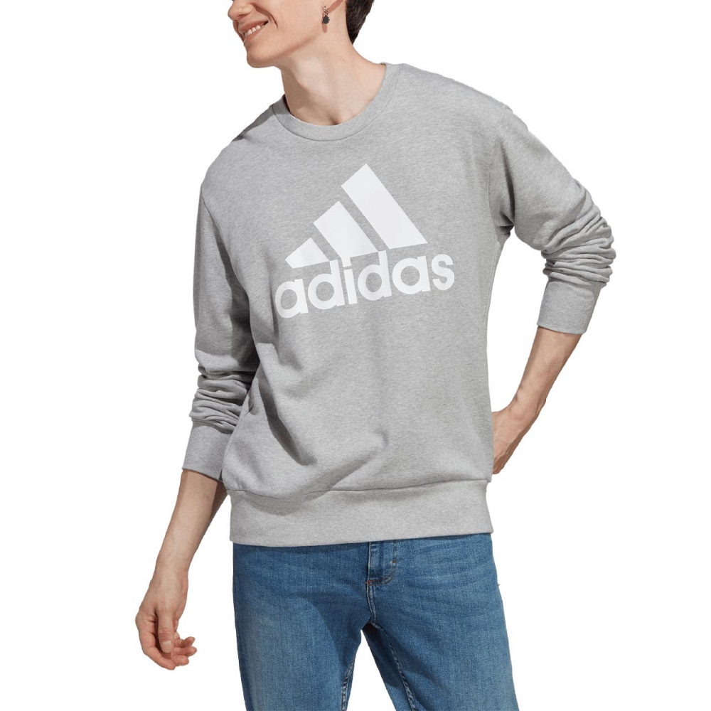 Bluza meska adidas Essentials French Terry Big Logo szara IC9326