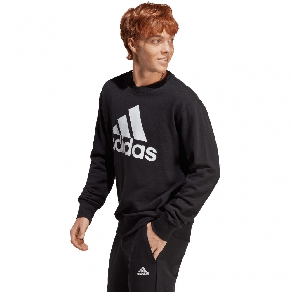 Bluza meska adidas Essentials French Terry Big Logo czarna IC9324