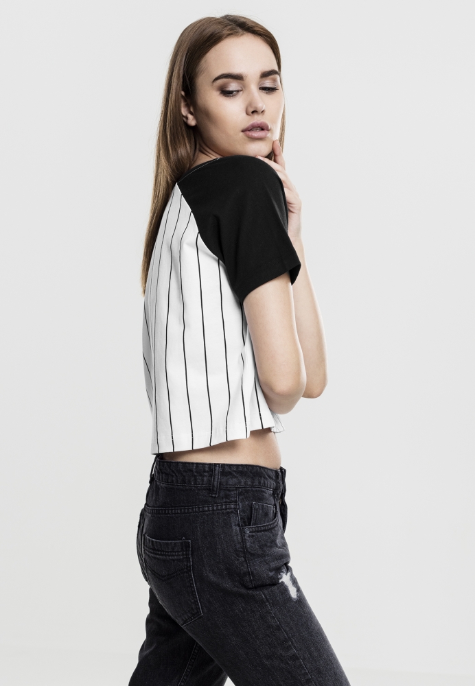 Tricou Cropped Baseball dama Urban Classics