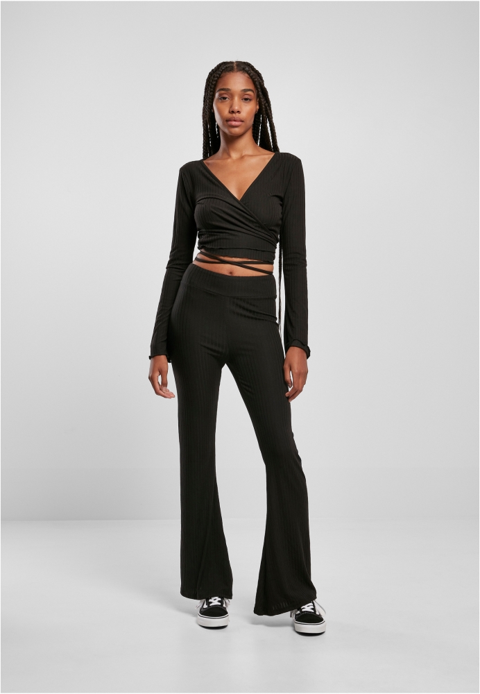 Cropped Rib Wrapped Longsleeve dama Urban Classics