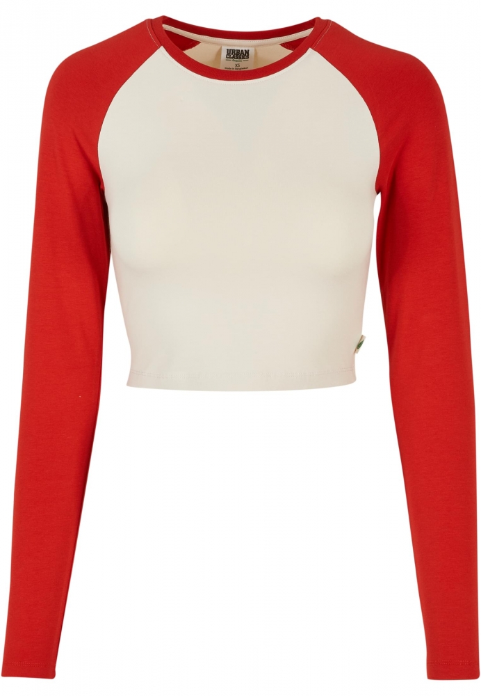 Organic Cropped Retro Baseball Longsleeve dama Urban Classics