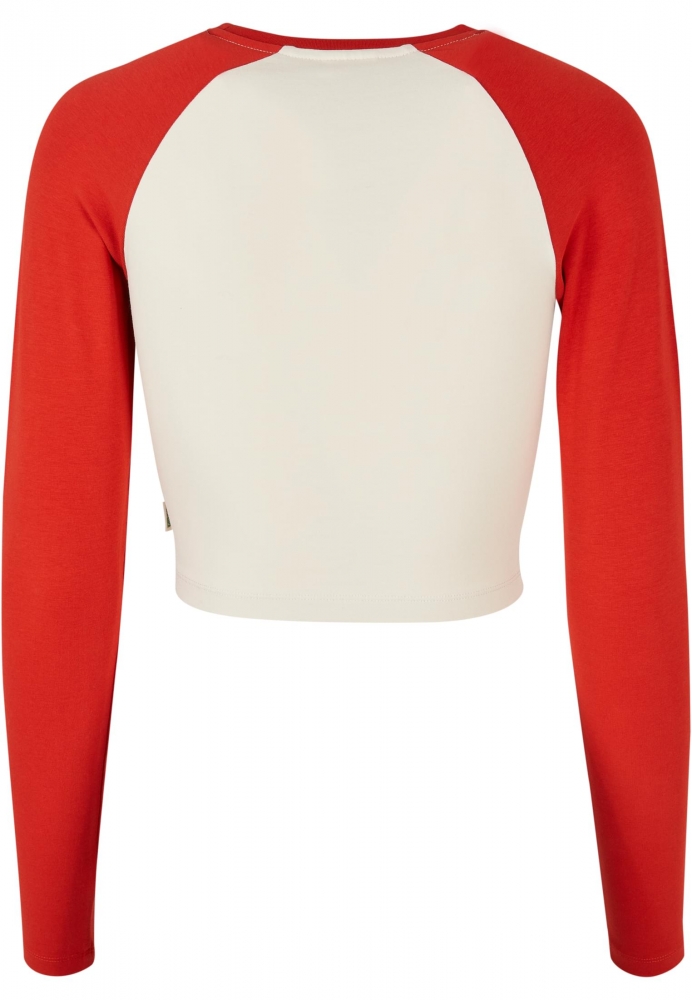 Organic Cropped Retro Baseball Longsleeve dama Urban Classics