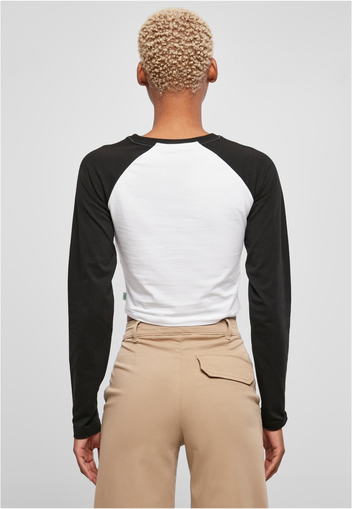 Organic Cropped Retro Baseball Longsleeve dama Urban Classics