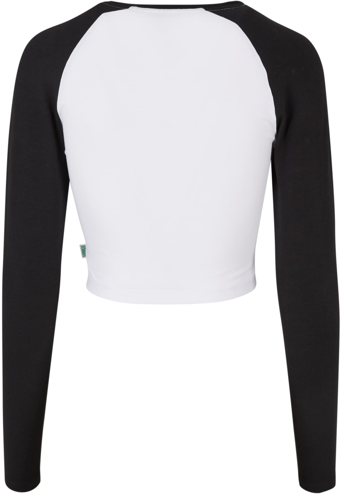 Organic Cropped Retro Baseball Longsleeve dama Urban Classics