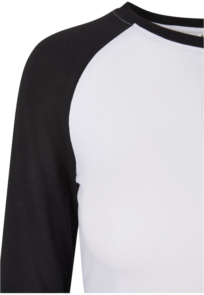 Organic Cropped Retro Baseball Longsleeve dama Urban Classics