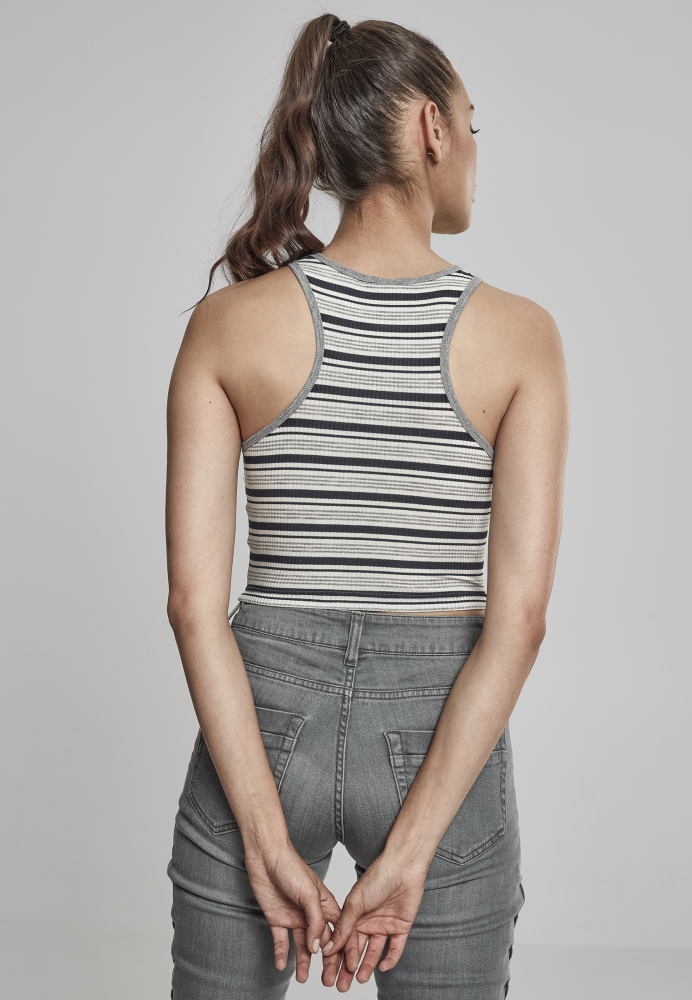 Rib Stripe Cropped Top dama Urban Classics