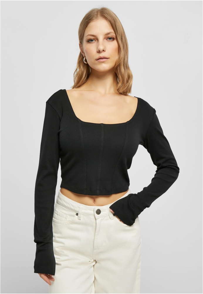 Short Rib Corsage Longsleeve dama Urban Classics