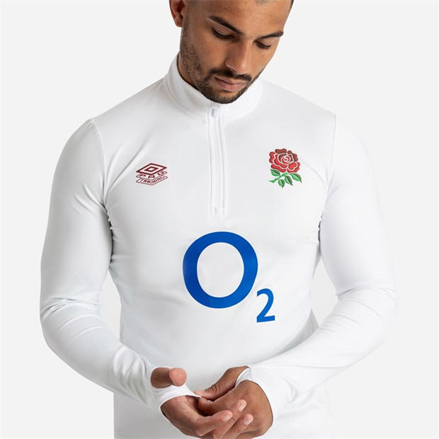 Umbro England Rugby Warm Up Mid Layer Top 2023 2024 adulti