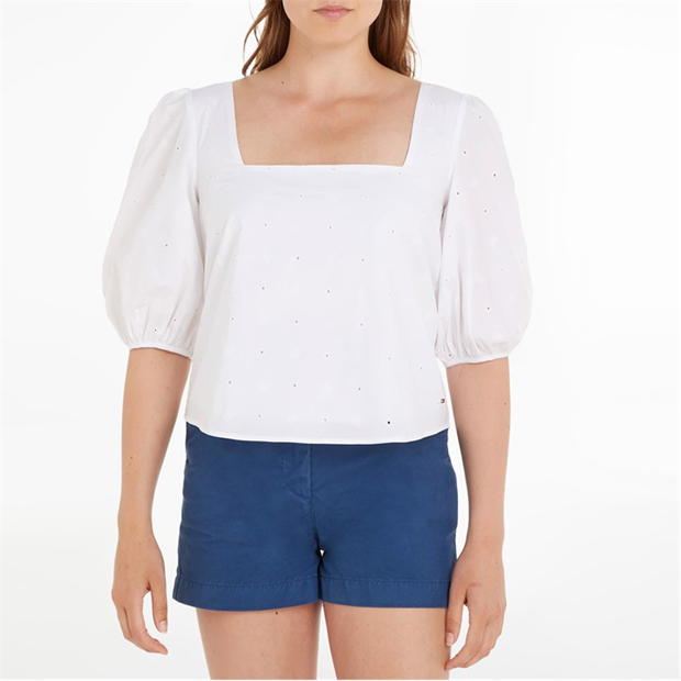 Tommy Hilfiger ORGANIC Maneca Scurta BLOUSE