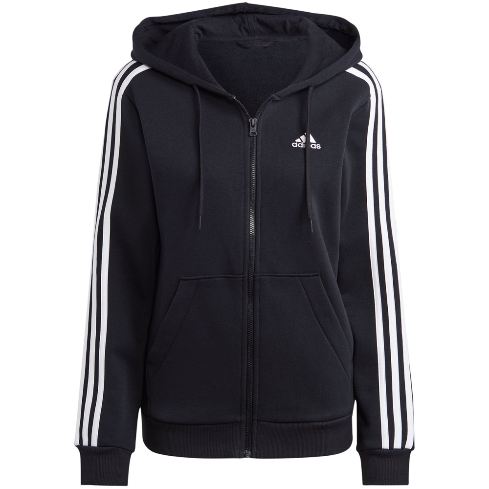 Bluza 's adidas Essentials 3-Stripes Full-Zip black HZ5743 dama