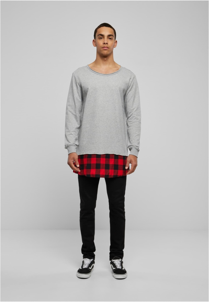 Long Flanell Bottom Open Edge Crewneck Urban Classics