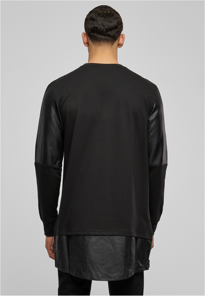 Long Zipped piele Imitation Crewneck Urban Classics