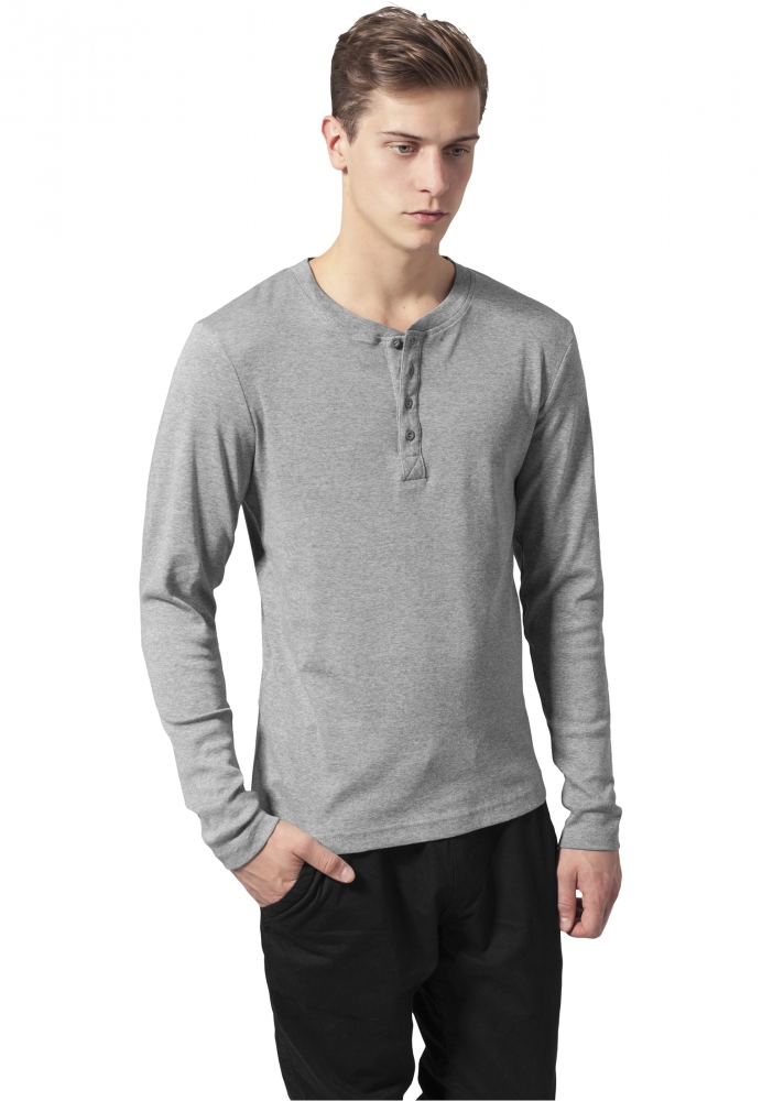 Tricou Slim 1by1 Henley L/S Urban Classics