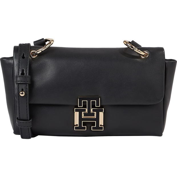 Geanta box Tommy Hilfiger Pushlock piele Flap Crossbody