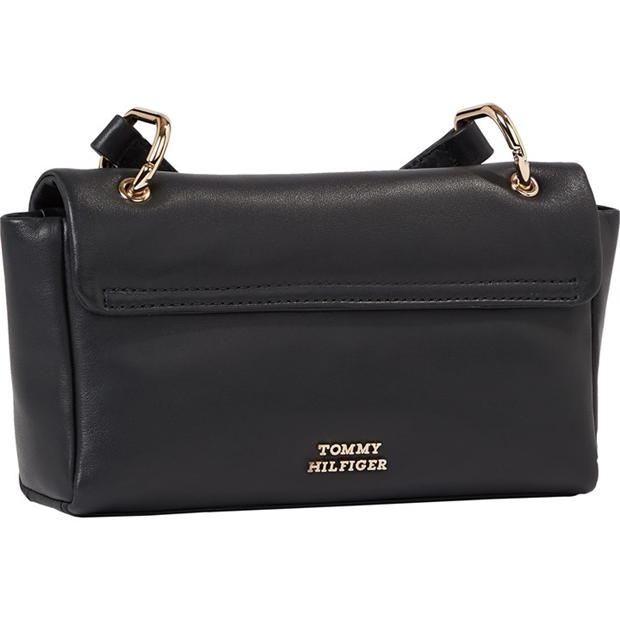 Geanta box Tommy Hilfiger Pushlock piele Flap Crossbody