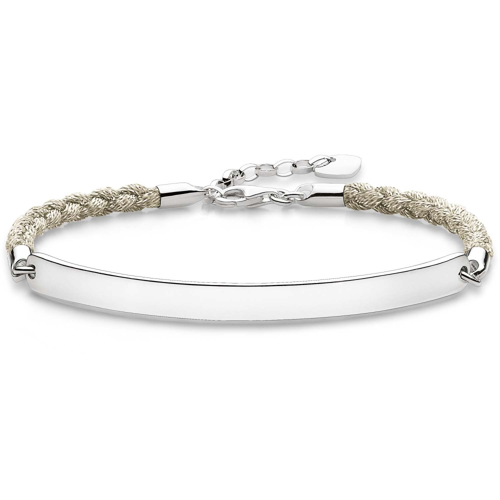 Bratari THOMAS SABO A002917319L19 pentru Femei silver, alb