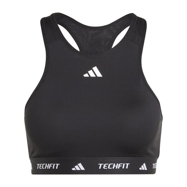 adidas TECHFIT Medium Support High Neck Sports Bra dama