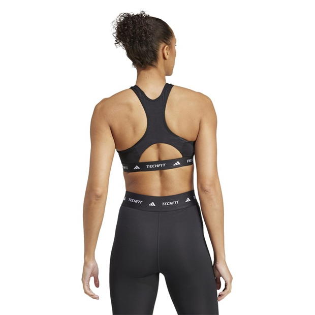 adidas TECHFIT Medium Support High Neck Sports Bra dama