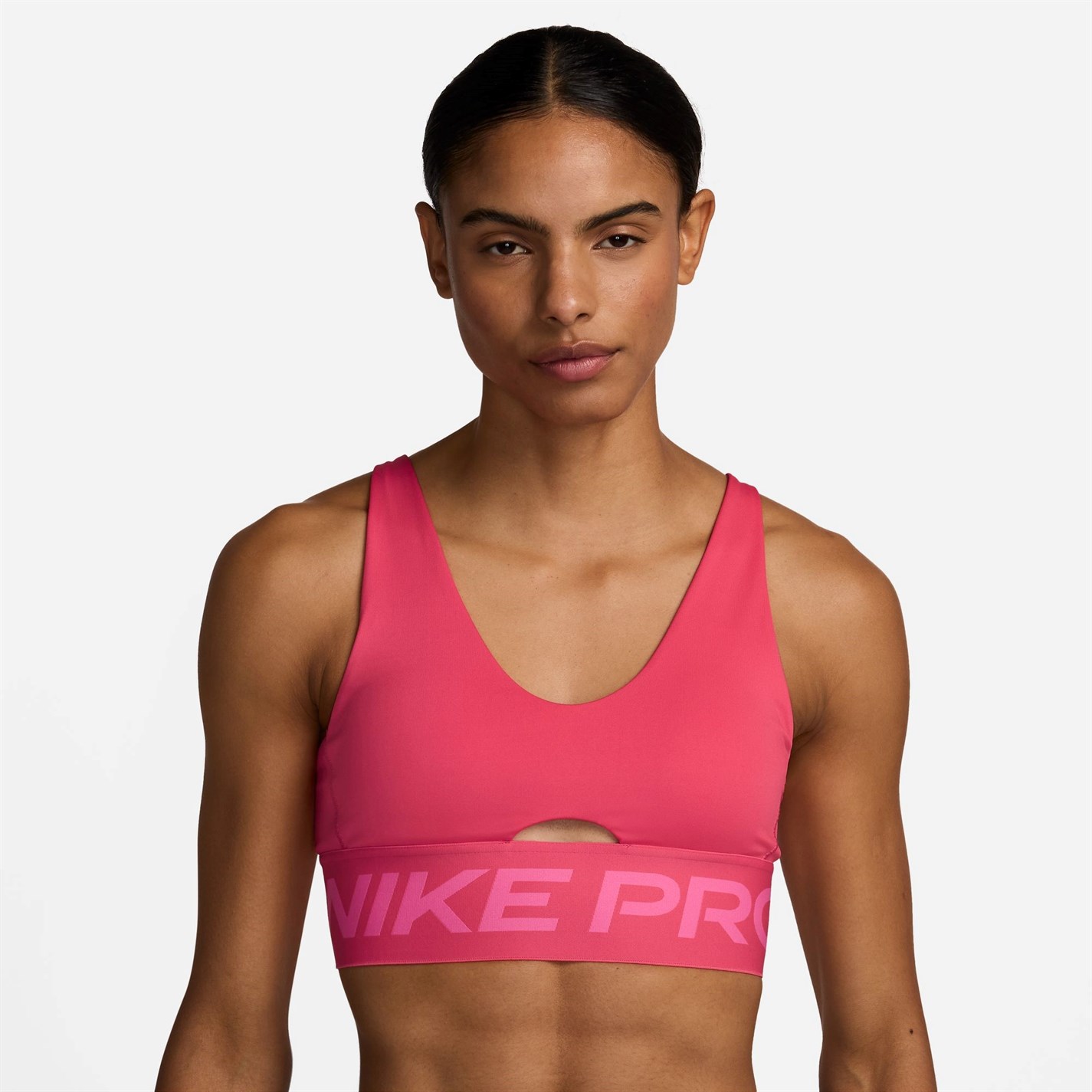 Nike Pro Indy Plunge Medium-Support Padded Sports Bra Medium Impact dama