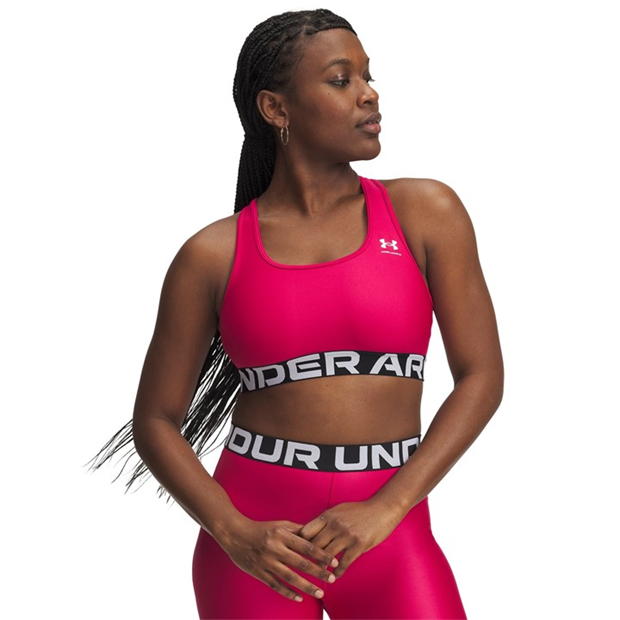 Under Armour Armour HeatGearr Armour Mid Branded Sports Bra dama