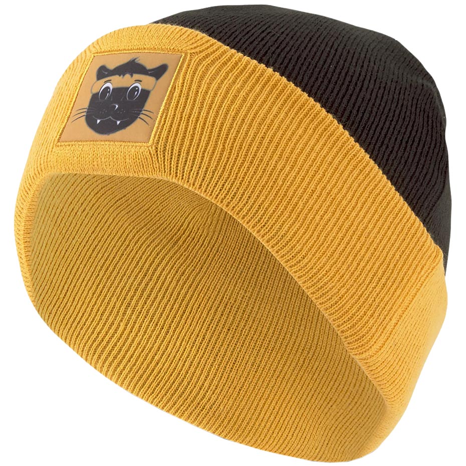 Czapka dla dzieci Puma Animal Classic Cuff Beanie żółto-czarna 23456 01 copil