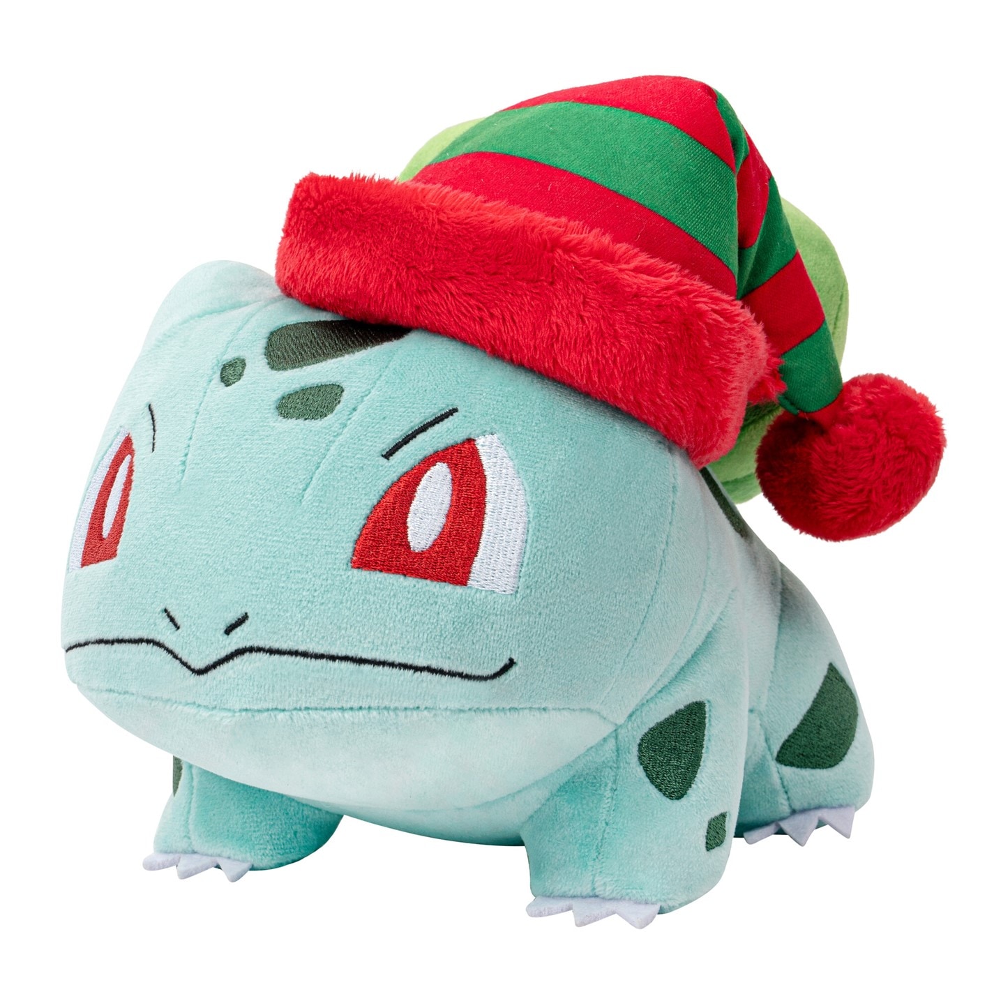 Pokemon Bulbasaur Plush with Striped Hat - 8-Inch Bulbasaur Plush with Unique Accessory