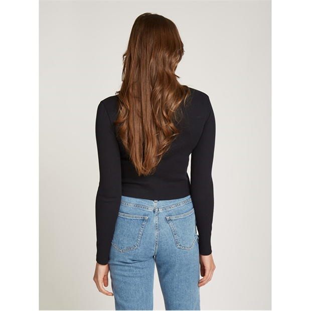 Blug Calvin Klein WOVEN LABEL RIB ROLLNECK Calvin Klein Jeans