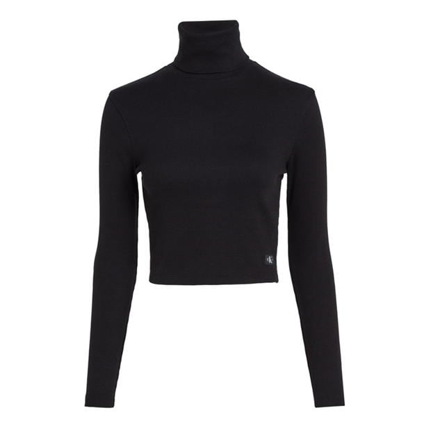 Blug Calvin Klein WOVEN LABEL RIB ROLLNECK Calvin Klein Jeans