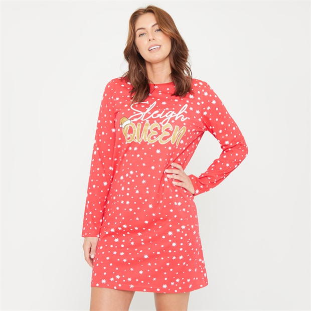 Linea Sleigh Christmas Cotton Nightdress