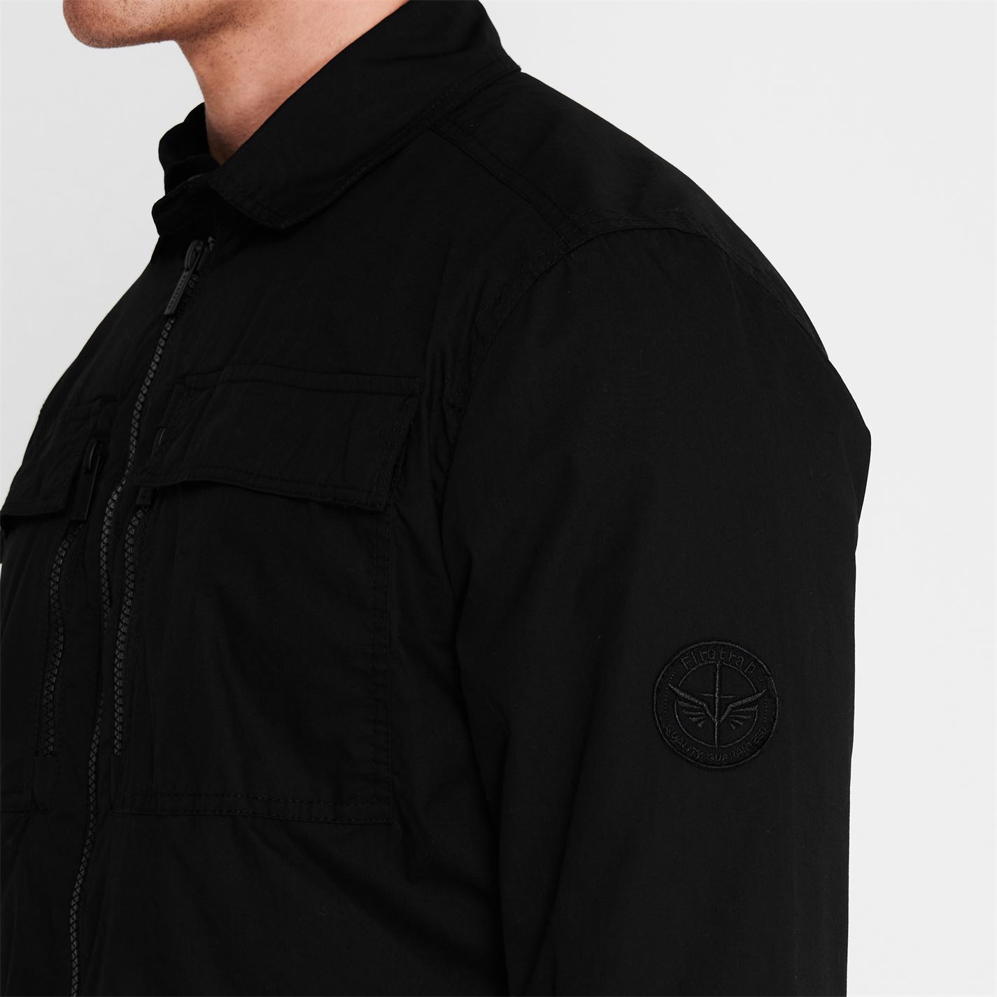 Firetrap Zip Shacket Overshirt barbat