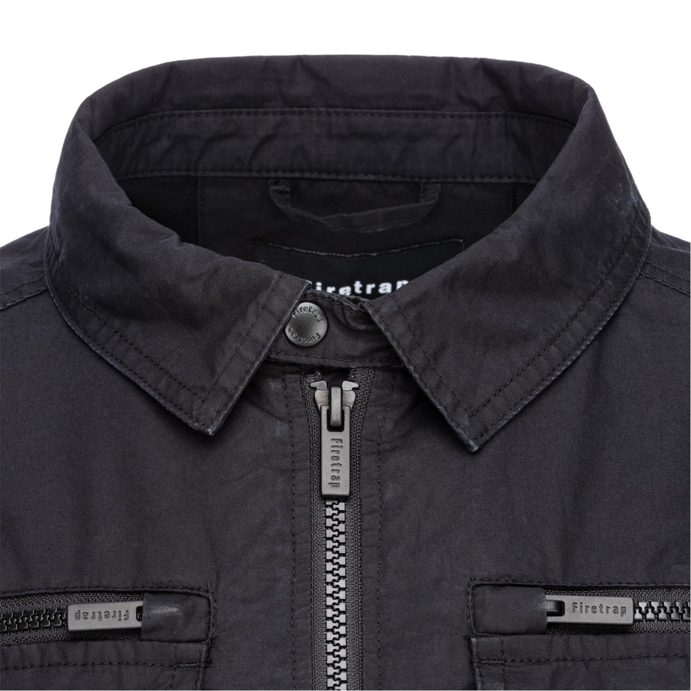 Firetrap Zip Shacket Overshirt barbat