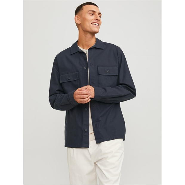 Jack and Jones Venice Linen Blend Maneca Lunga Overshirt