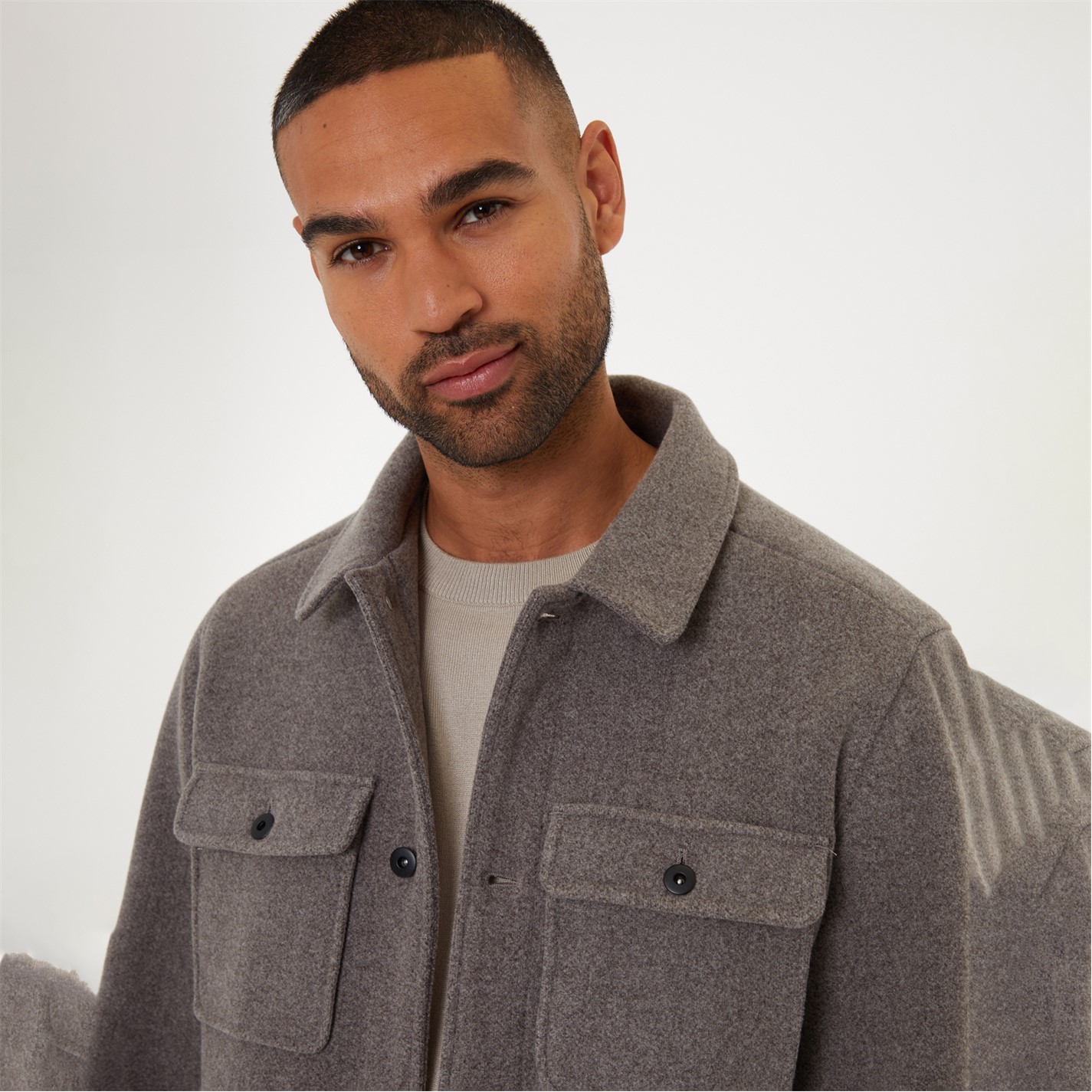 Threadbare Brushed Button Up Shacket