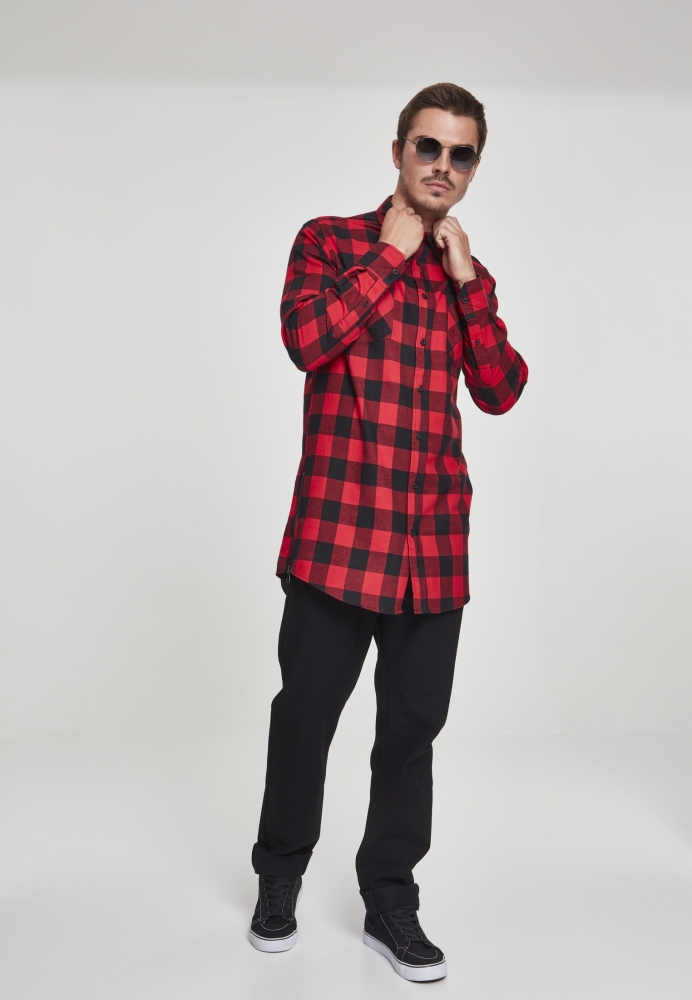 Camasa Side-Zip Long Checked Flanell Urban Classics