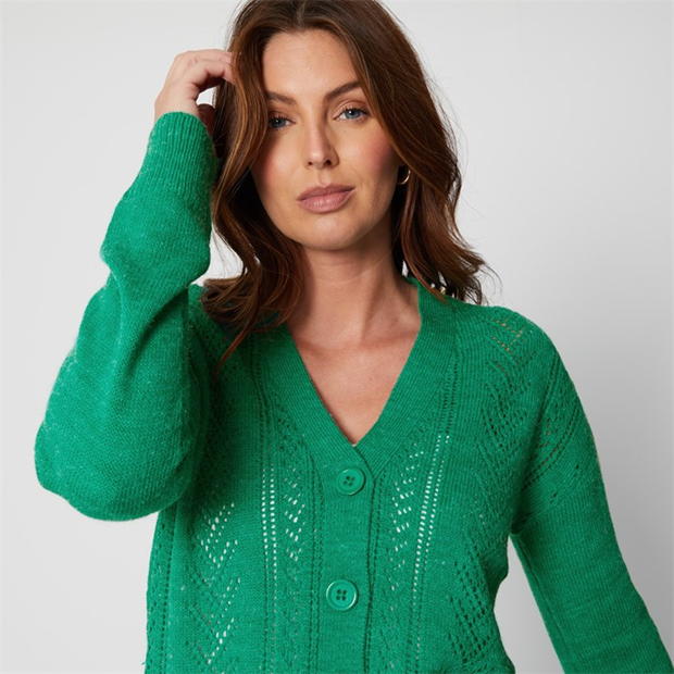 Be You You Pointelle V Neck Cardigan