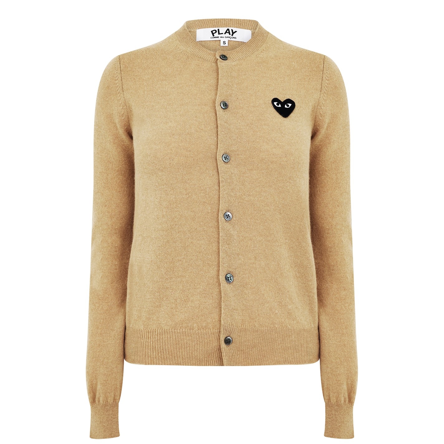 COMME DES GARCONS PLAY Heart-Patch Knit Cardigan