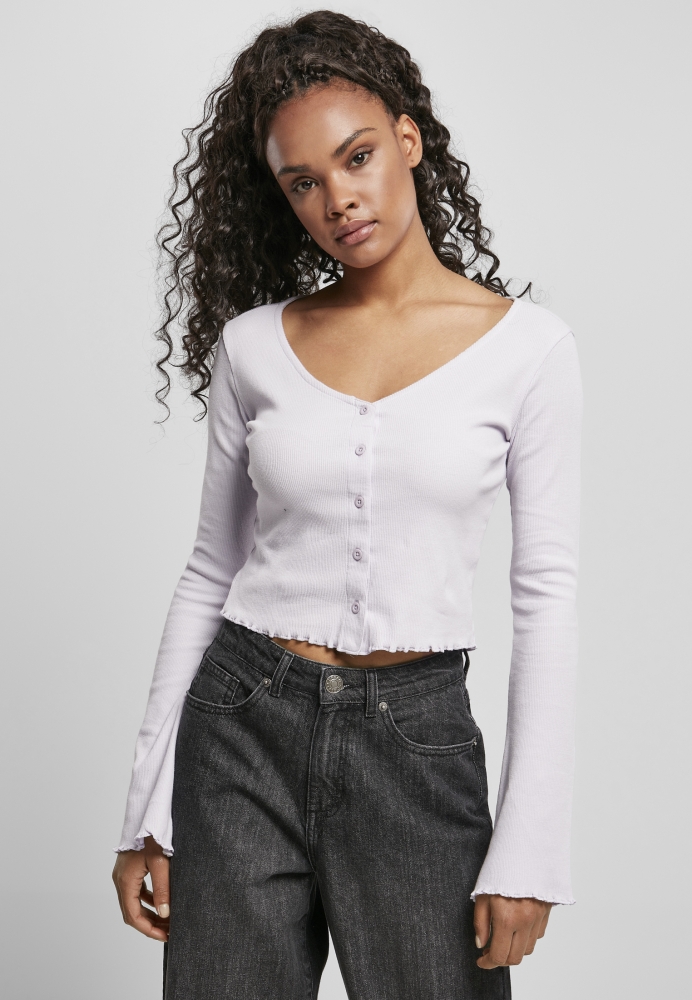 Cropped Rib Cardigan dama Urban Classics