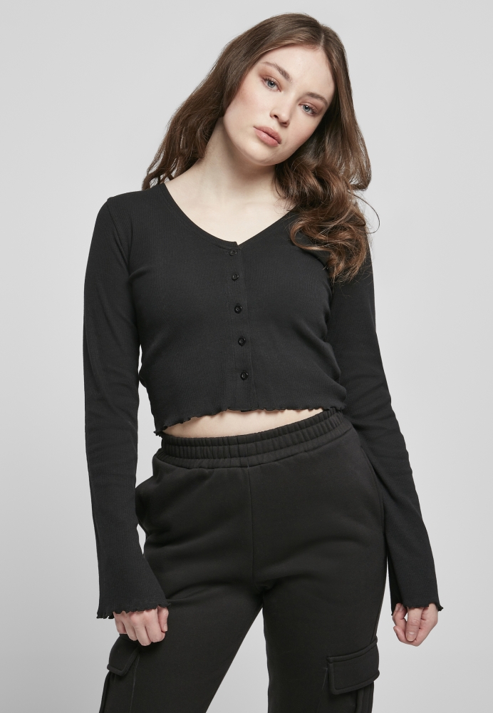 Cropped Rib Cardigan dama Urban Classics