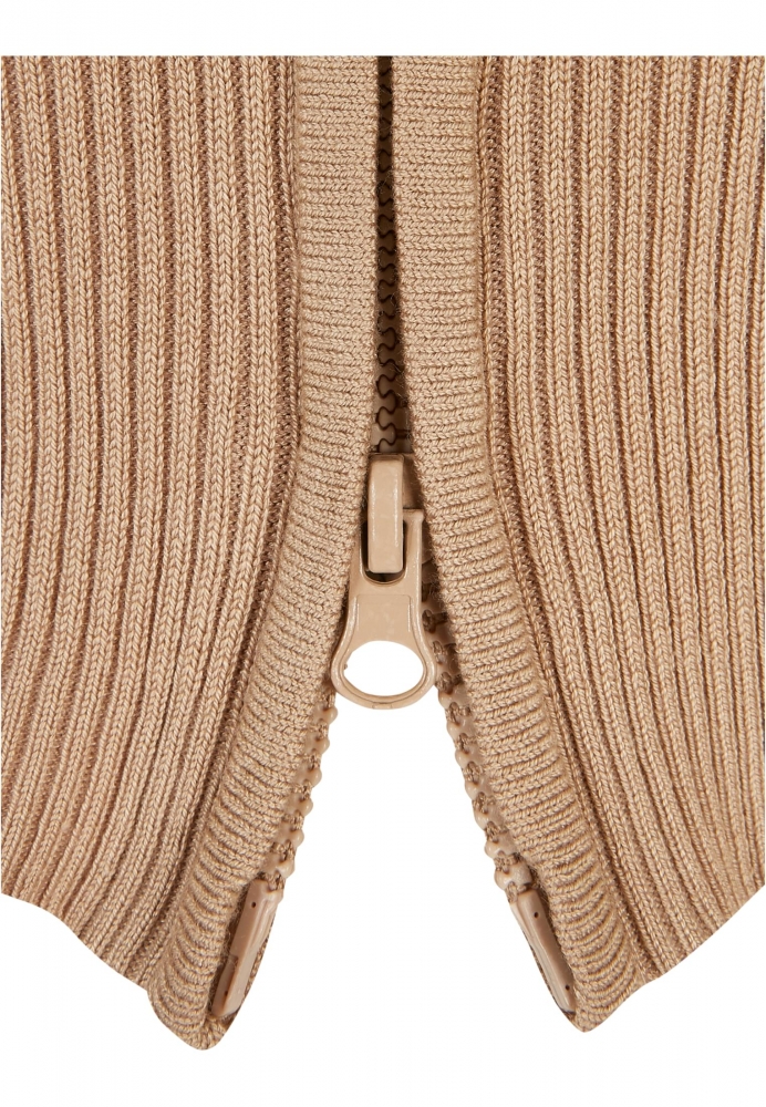 Cropped Rib Knit Zip Cardigan dama Urban Classics