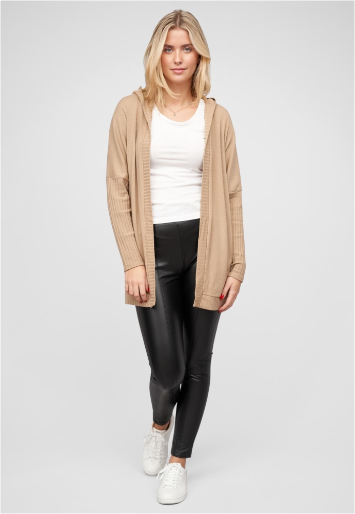 Cardigan mit offenem Schnitt und Kapuze Cloud5ive