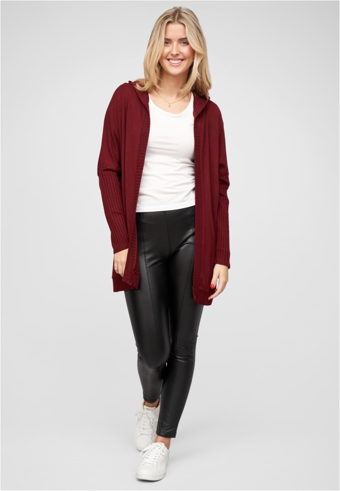 Cardigan mit offenem Schnitt und Kapuze Cloud5ive