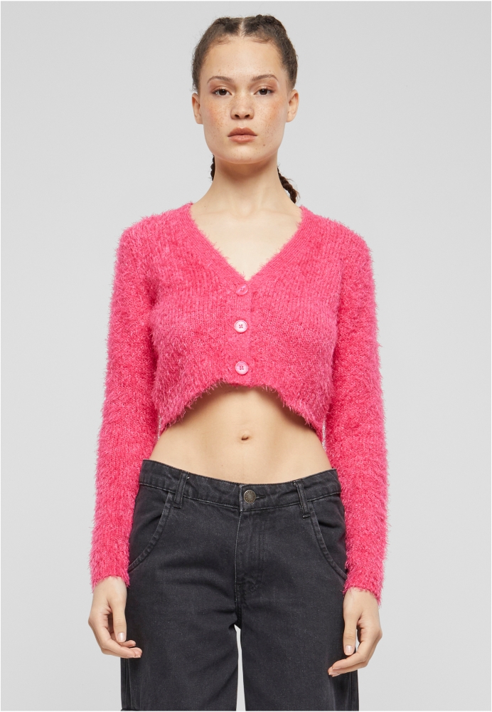 Cropped Feather Cardigan dama Urban Classics