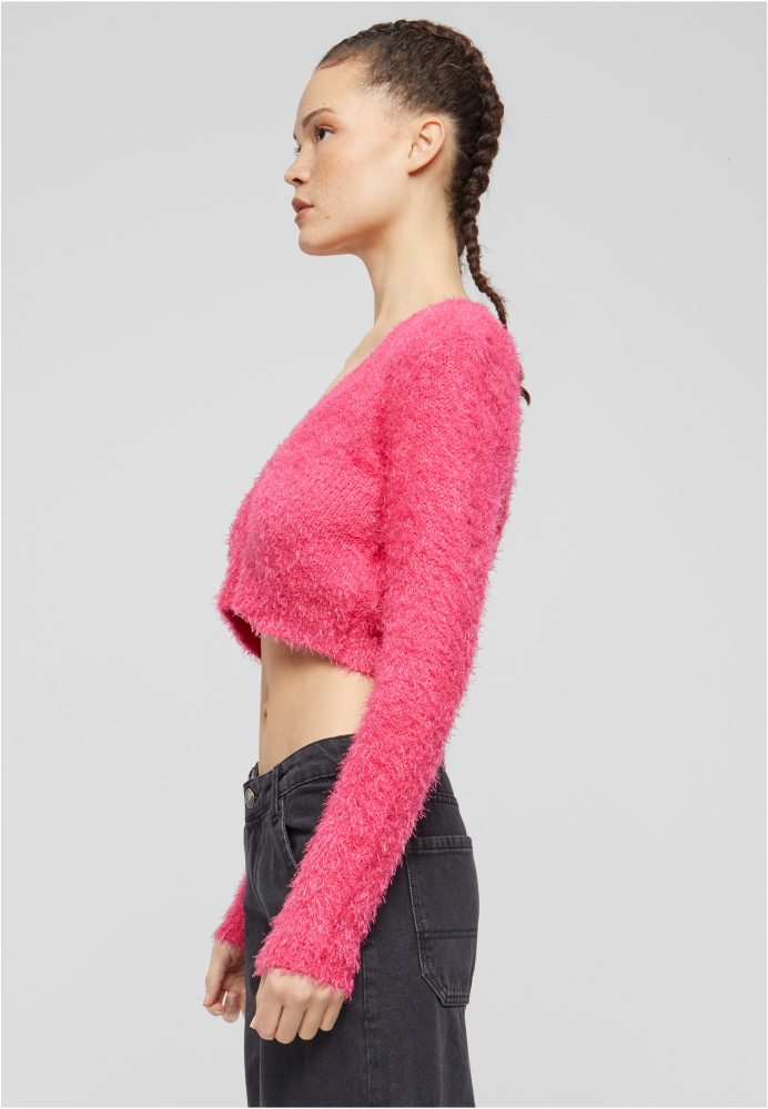 Cropped Feather Cardigan dama Urban Classics