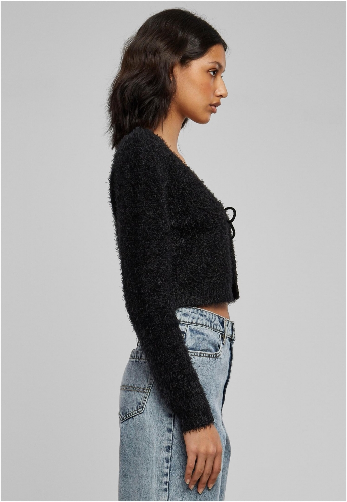 Tied Cropped Feather Cardigan dama Urban Classics