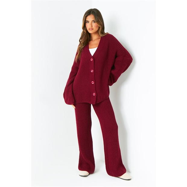 Missy Empire Chunky Knit Cardigan & Trouser Set