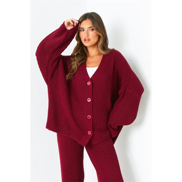 Missy Empire Chunky Knit Cardigan & Trouser Set