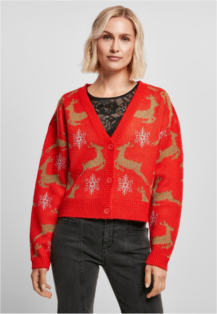 Short Oversized Christmas Cardigan dama Urban Classics