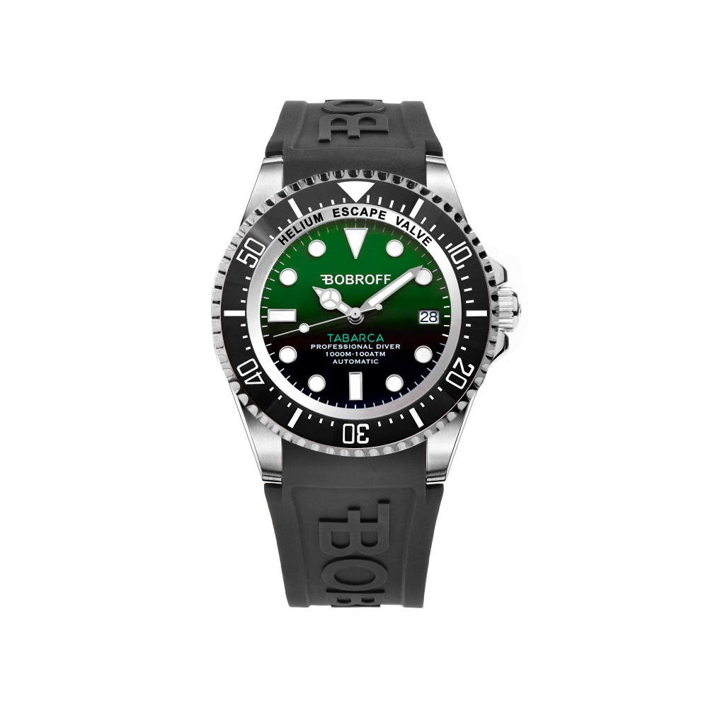 Ceas AUTOMATIC MAN BOBROFF BF0002-BFSTN argintiu negru verde