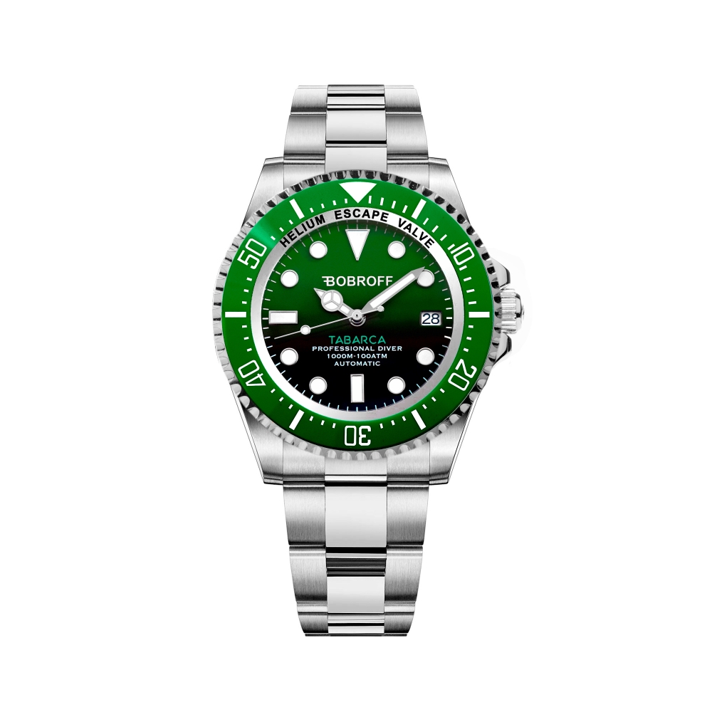 Ceas AUTOMATIC MAN BOBROFF BF0002bv argintiu verde