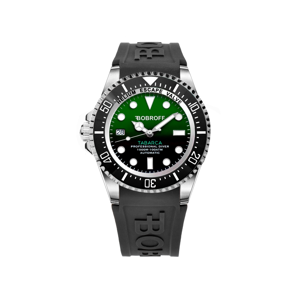 Ceas AUTOMATIC MAN BOBROFF BF0002i-BFSTN argintiu negru verde